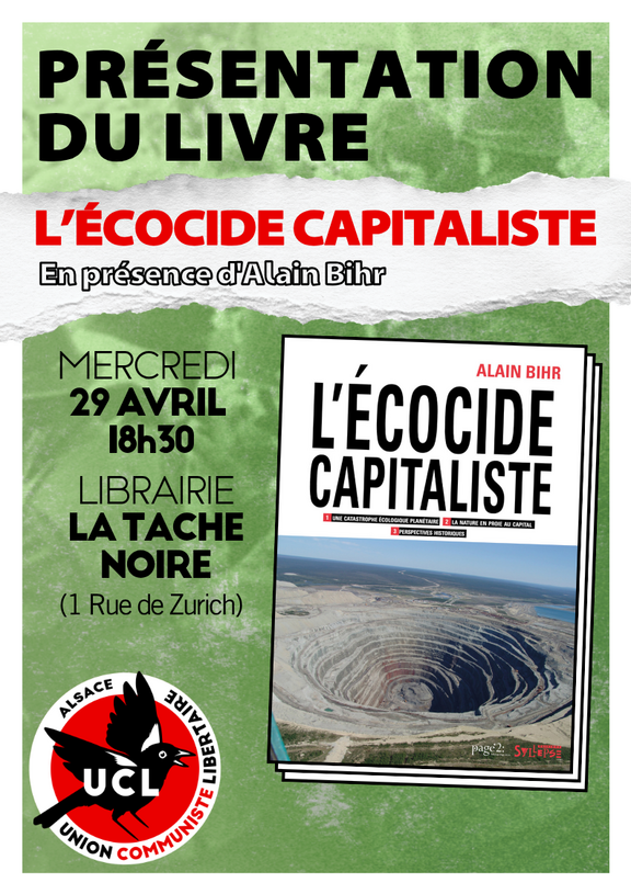 Présentation du livre : L'Écocide capitaliste en présence d'Alain Bihr